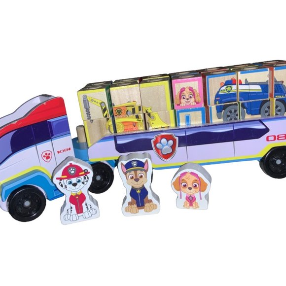Melissa and Doug Paw Patrol Wooden ABC Block and Truck Set - Picture 1 of 12